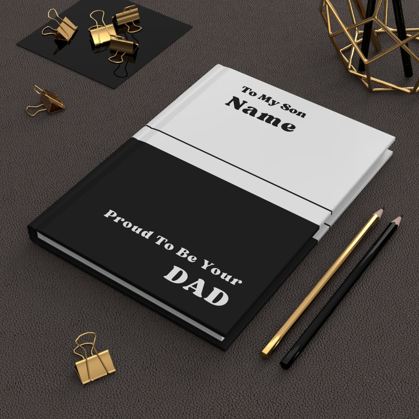 To My Son Proud To Be Your Dad Notebook- Son Journal Son Birthday Gift Custom Journal Gift Personalized Name Journal Custom Gift for Son