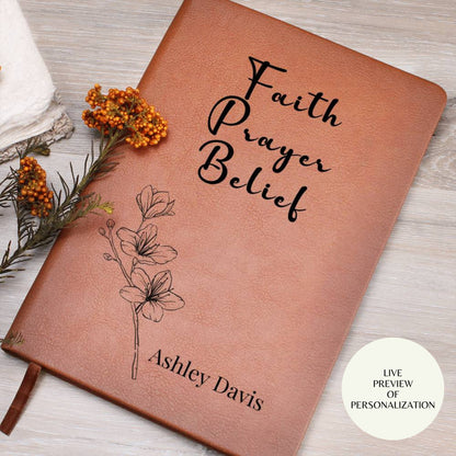 Personalized Prayer Journal For Women, Custom Prayer Journal, Christian Gift Journal, Positive Affirmation Journal, Religious Gift for Girls