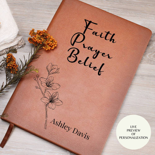 Personalized Prayer Journal For Women, Custom Prayer Journal, Christian Gift Journal, Positive Affirmation Journal, Religious Gift for Girls