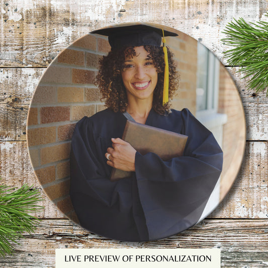 Custom Plate, Graduation Photo Gift For Her, Graduation 2025, Custom Grad Gift, Personalized Graduation Gifts 2025, Phd Gift, Class of 2025