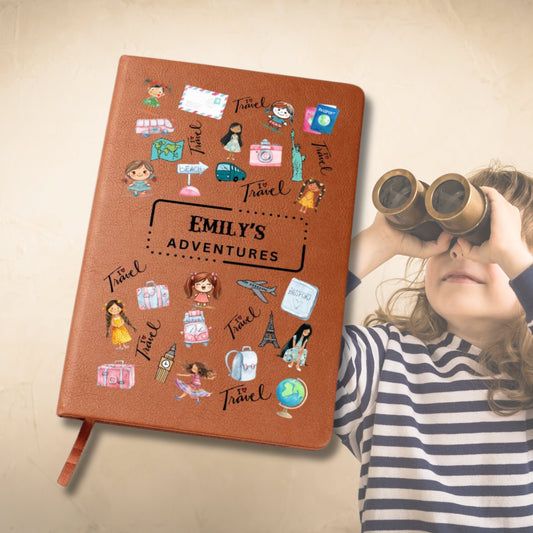 Kids Travel Journal For Girls | Travel Journal For Kids | Personalized Travel Journal | Vacation Journal | Kids Journal Camping Gift Girls