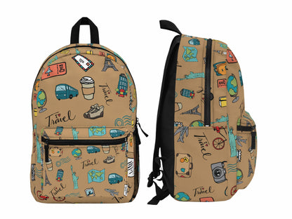 Teen Travel Backpack- Daypack for Traveling, School, Camping, Waterproof Travel Rucksack 17 Inch, Kids Backpack, Laptop Carry on Backpack