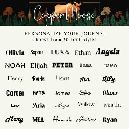 Personalized Christmas Leather Journal- Teen Journal, A5 Leather Journal Notebook, Memory Book, Christmas Gift For Her, Stocking Stuffer