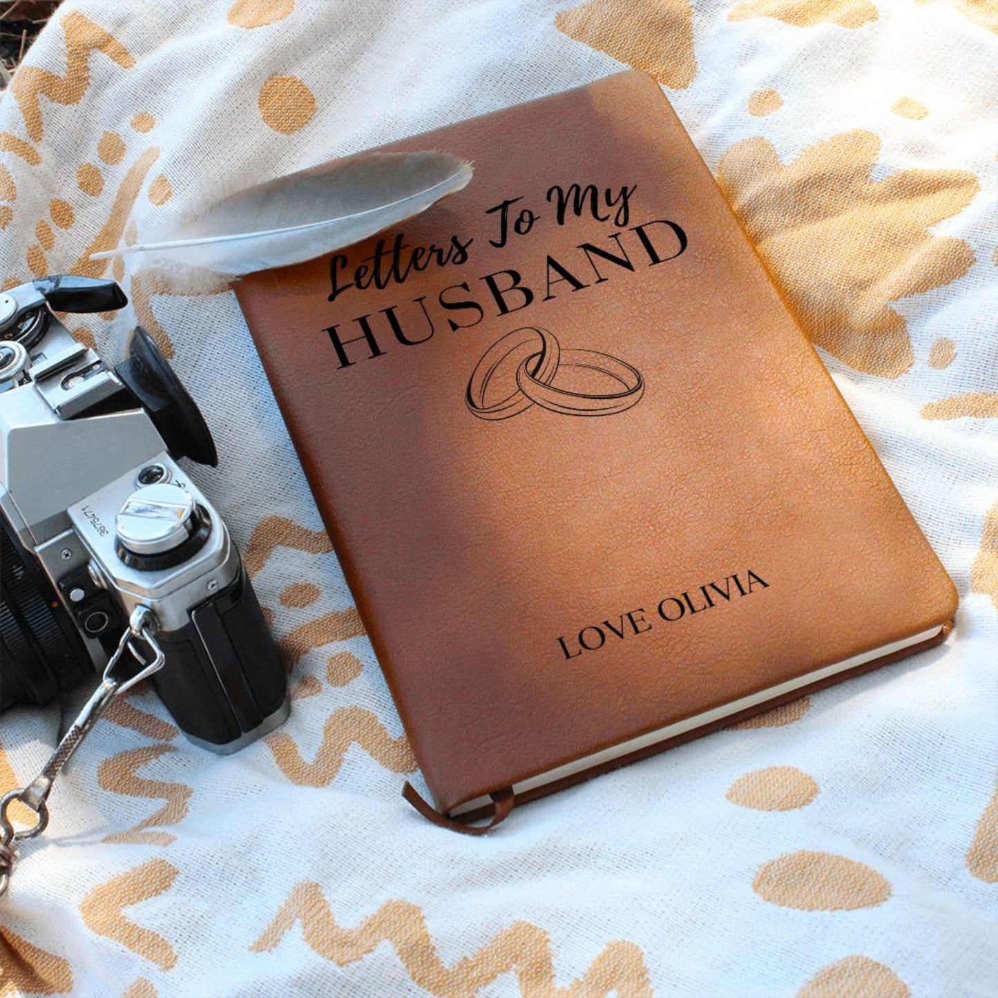 Letters To My Husband Custom Leather Journal Wedding Journal Gift Personalized Name Journal Gift From Wife Anniversary Gift for Husband