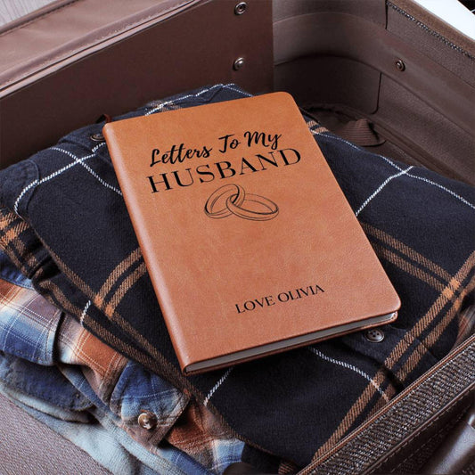 Letters To My Husband Custom Leather Journal Wedding Journal Gift Personalized Name Journal Gift From Wife Anniversary Gift for Husband