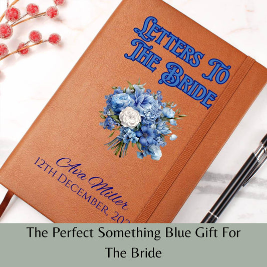 Something Blue Personalized Letters to the Bride Book Bridal Shower Gift Bridal Party Gift Bride Keepsake Wedding Gift Bride To Be Gift