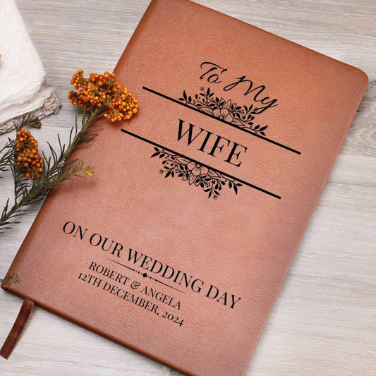 Personalized Wedding Vow Book Leather - His Vows Journal, To My Wife Notebook,  Custom Vow Books Wedding Personalized Vows Gift His Vow Book