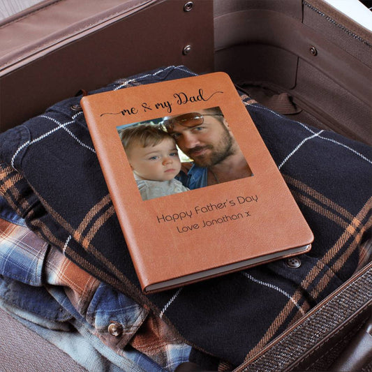 Personalized Photo Gift For Dad, Leather Journal, Custom Photo Gift, Custom Gift For Dad, Unique Photo Gift, Dad Gift Dad Christmas Gift