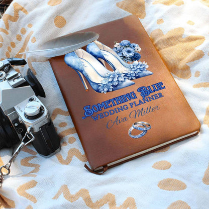 Something Blue Personalised Wedding Planner Custom Leather Wedding Notebook Engagement Gift Bridal Shower Gift Bride Keepsake Wedding Gift