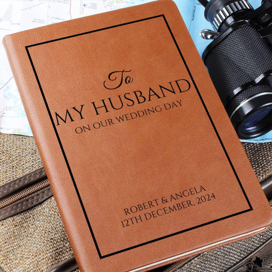 Personalized Wedding Vow Book Leather - Her Vows Book, To My Husband Notebook, Custom Vow Book Wedding Personalized Vows Gift Bride's Vows