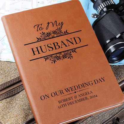 Personalized Wedding Vow Book Leather - Her Vows Journal, To My Husband Notebook Custom Vow Books Wedding Personalized Vow Gift His Vow Book