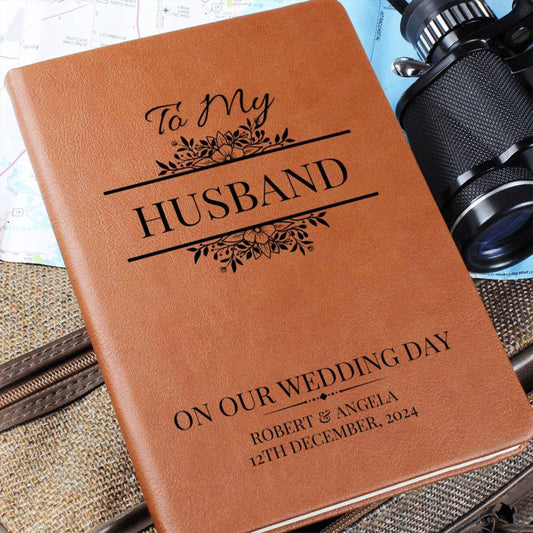 Personalized Wedding Vow Book Leather - Her Vows Journal, To My Husband Notebook Custom Vow Books Wedding Personalized Vow Gift His Vow Book