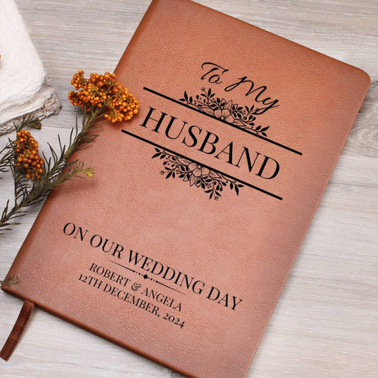 Personalized Wedding Vow Book Leather - Her Vows Journal, To My Husband Notebook Custom Vow Books Wedding Personalized Vow Gift His Vow Book