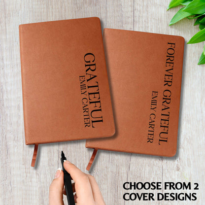 Personalized Gratitude Journal For Women, Leather Gratitude Diary, Grateful Journal For Women, Gratitude Journal For Teens Mindfulness Gift