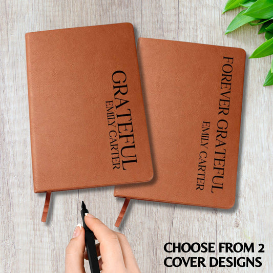 Personalized Gratitude Journal For Women, Leather Gratitude Diary, Grateful Journal For Women, Gratitude Journal For Teens Mindfulness Gift