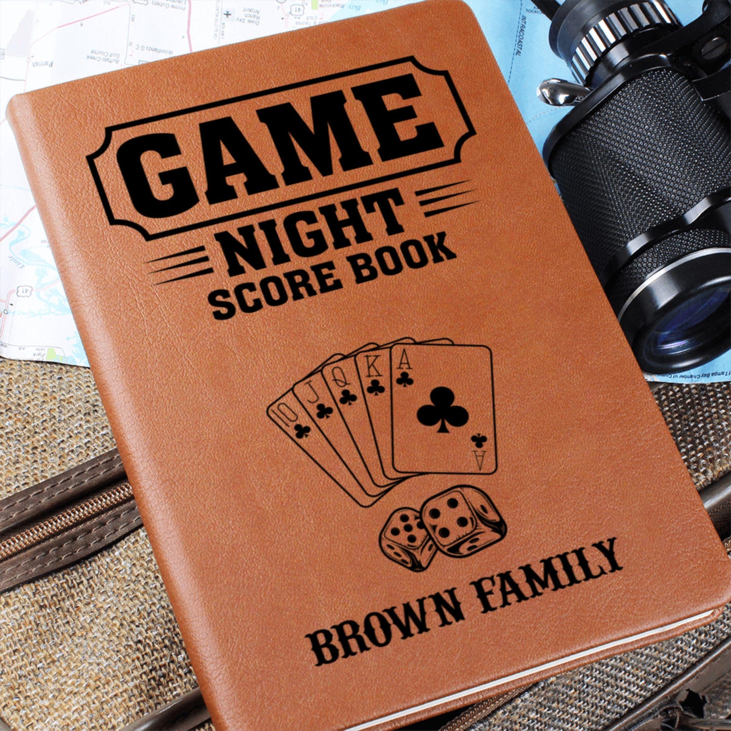 Personalized Game Night Score Book, Leather Card Game Scorebook, Family Game Night Scorekeeping, Couples Game Scores, Game Lover Family Gift
