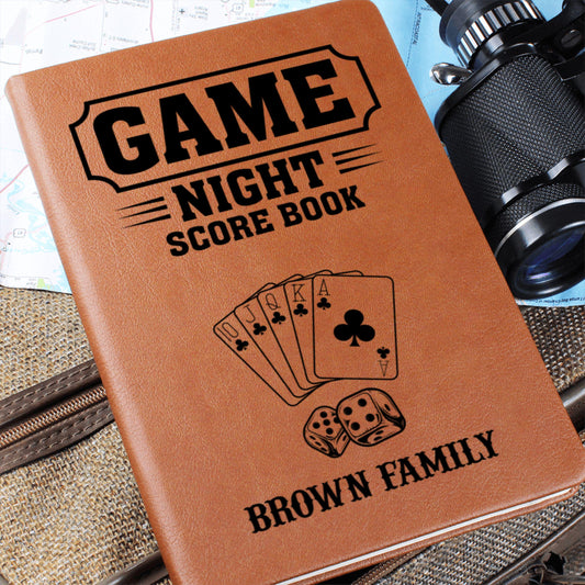 Personalized Game Night Score Book, Leather Card Game Scorebook, Family Game Night Scorekeeping, Couples Game Scores, Game Lover Family Gift