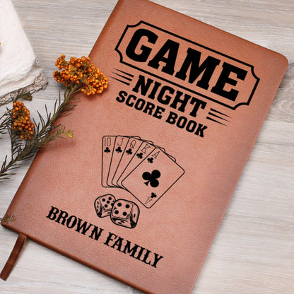Personalized Game Night Score Book, Leather Card Game Scorebook, Family Game Night Scorekeeping, Couples Game Scores, Game Lover Family Gift
