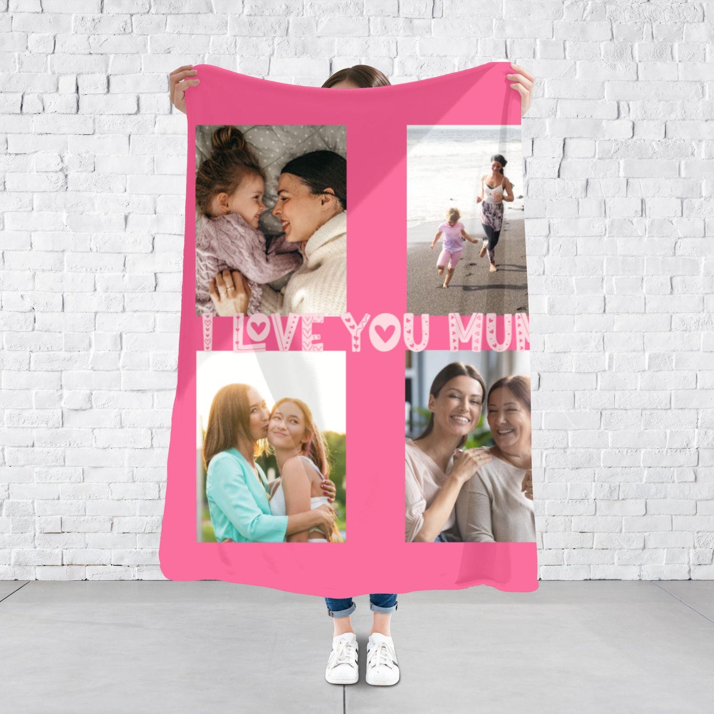 Custom Photo Blanket Collage, Picture Blanket With Text Mothers Day Gift Photo Blanket Keepsake Blanket Custom Gifts Photo Gift For Mom