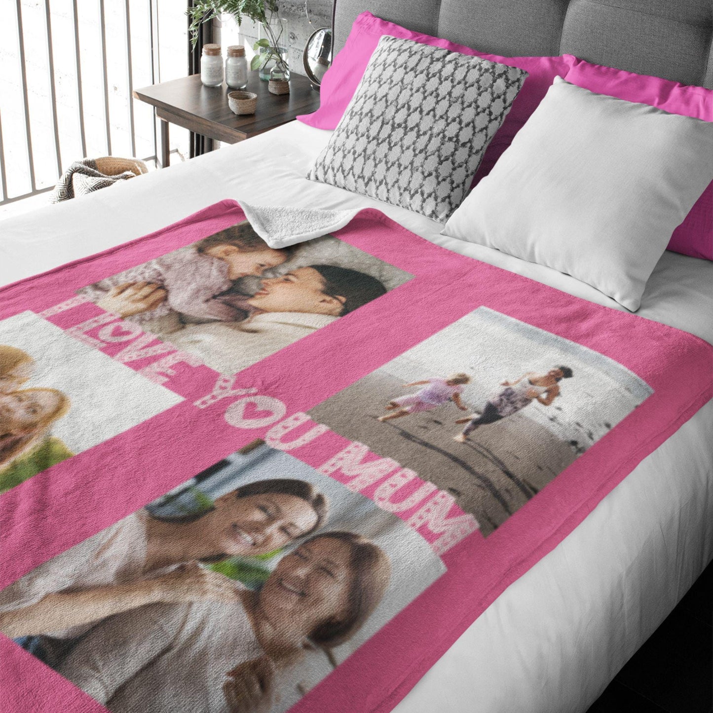 Custom Photo Blanket Collage, Picture Blanket With Text Mothers Day Gift Photo Blanket Keepsake Blanket Custom Gifts Photo Gift For Mom