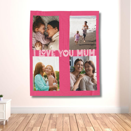 Custom Photo Blanket Collage, Picture Blanket With Text Mothers Day Gift Photo Blanket Keepsake Blanket Custom Gifts Photo Gift For Mom