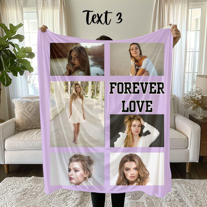 Best Girlfriend Ever Photo Blanket Custom Photos Blanket Collage Valentine Gift For Girlfriend Picture Blanket With Text Girlfriend Gift