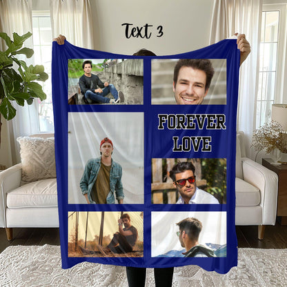 Best Boyfriend Ever Custom Photo Blanket Valentines Gift For Boyfriend Personalized Blanket For Him with Photos Collage Blanket Custom Throw