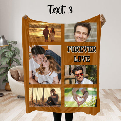 Custom Photo Blanket Gift For Husband Picture Blanket Collage Personalized Gifts For Him Valentines Throw Blanket Custom Picture Blanket