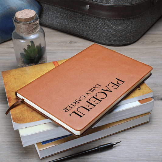 Personalized Leather Journal- Peaceful
