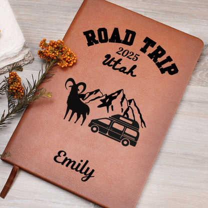 Utah Road Trip Journal Personalized Travel Notebook Road Trip Diary USA Travel Gift Adventure Journal Custom Memory Book for Him Her A5