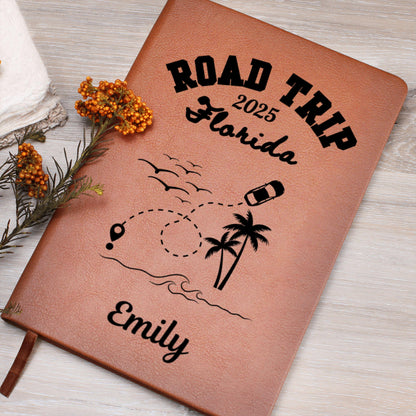 Florida Road Trip Journal Personalized Travel Notebook Custom A5 Adventure Diary Gift Travel Memory Book for Him Her Vacation Planner