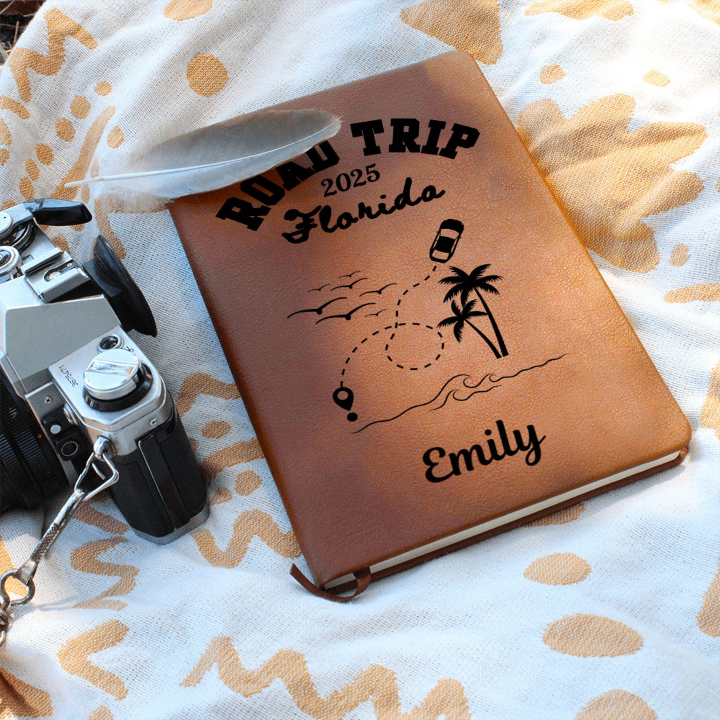 Florida Road Trip Journal Personalized Travel Notebook Custom A5 Adventure Diary Gift Travel Memory Book for Him Her Vacation Planner