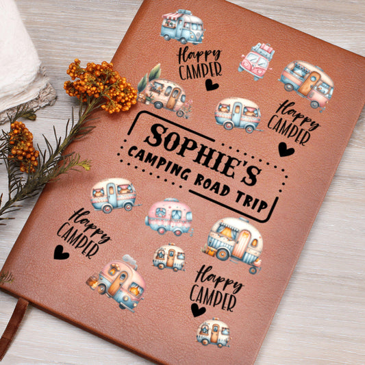 Camping Journal for Teen Girls Personalized Road Trip Planner Cute Travel Diary Adventure Log Gift for Outdoorsy Girls Campers Van Life Gift
