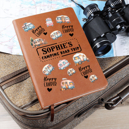 Camping Journal for Teen Girls Personalized Road Trip Planner Cute Travel Diary Adventure Log Gift for Outdoorsy Girls Campers Van Life Gift