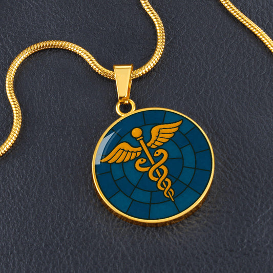 White Coat Ceremony Necklace Caduceus Pendant Personalized Medical Gift for Doctor Nurse PA Med Student Match Day or Graduation Keepsake