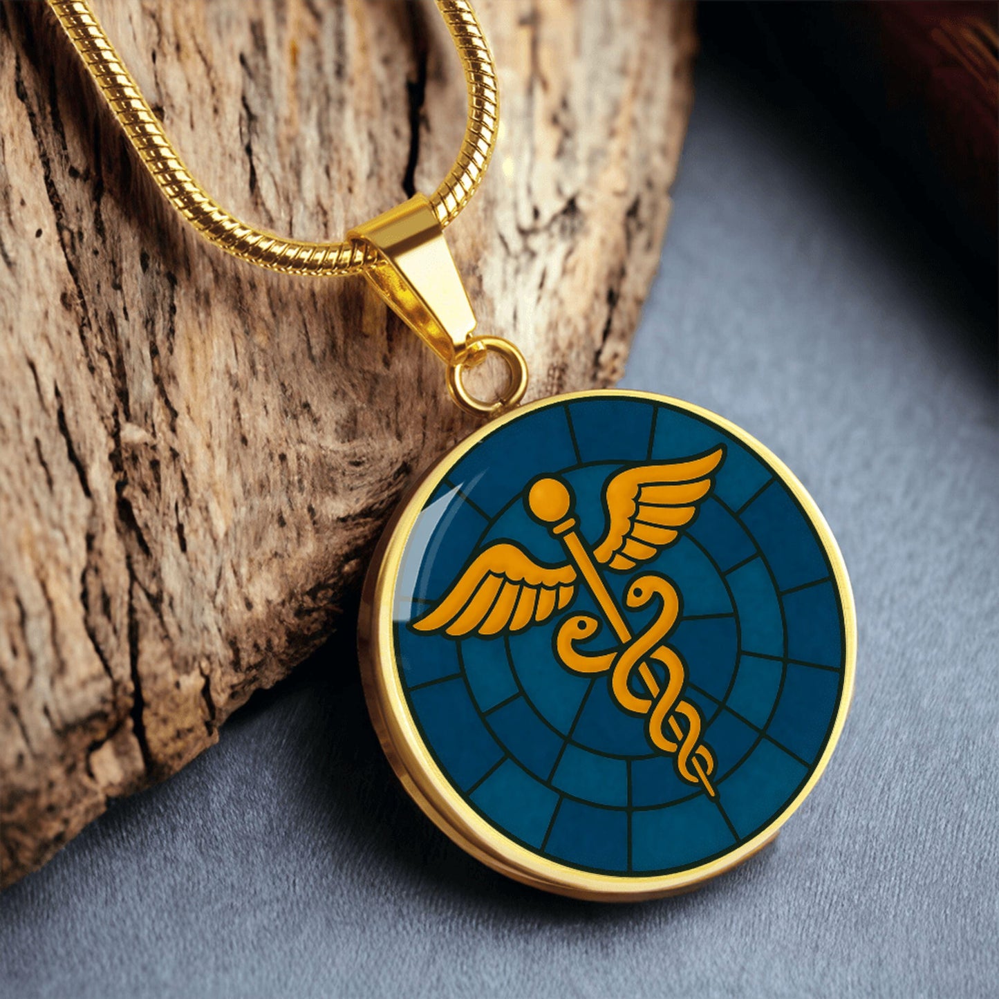 White Coat Ceremony Necklace Caduceus Pendant Personalized Medical Gift for Doctor Nurse PA Med Student Match Day or Graduation Keepsake