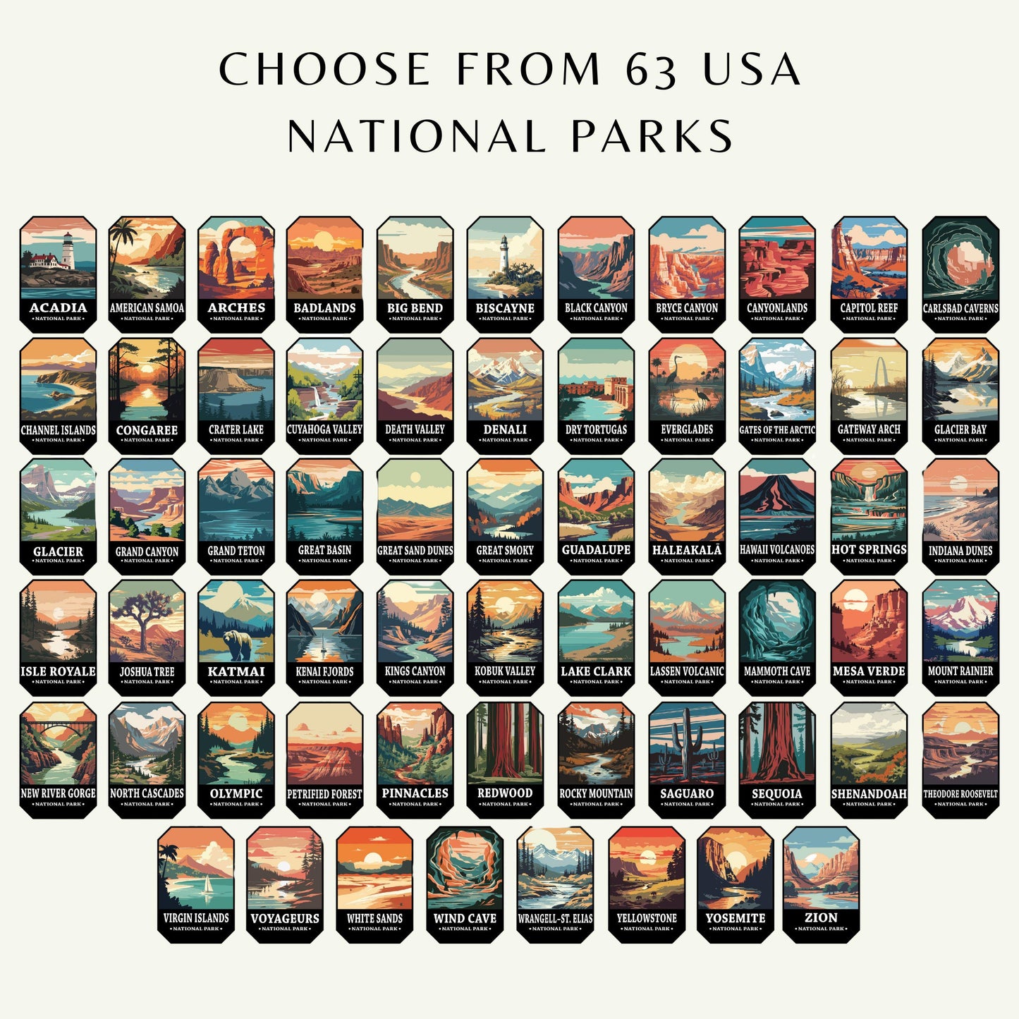Custom USA National Parks Leather Journal -National Park Trip Planner Gift For Mountain Hiking Family Camping Vacation Keepsake All 63 Parks