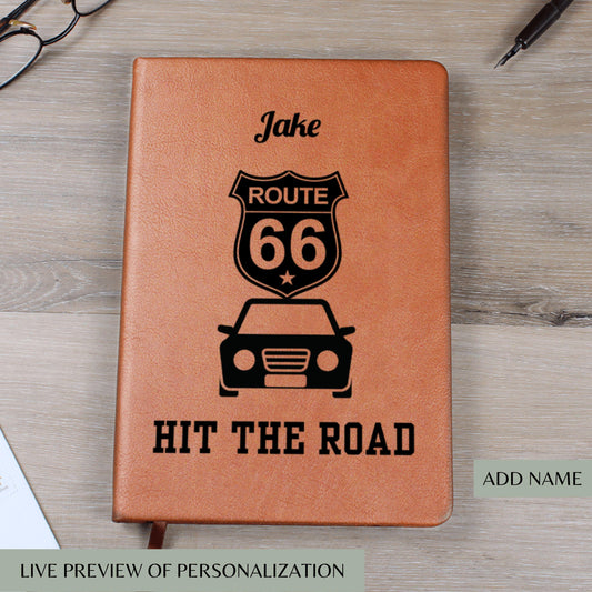 Personalized Route 66 Travel Journal – Road Trip Planner & Memory Book for USA Road Adventures, Historic US Route 66 Vacation Diary