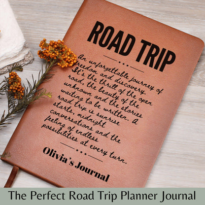 Personalized Road Trip Journal- Travel Memories Book Road Adventure Planner Family Road Trips USA Road Trip Itinerary Road Trip Gift
