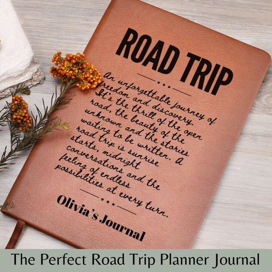 Personalized Road Trip Journal- Travel Memories Book Road Adventure Planner Family Road Trips USA Road Trip Itinerary Road Trip Gift