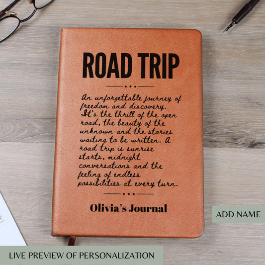 Personalized Road Trip Journal- Travel Memories Book Road Adventure Planner Family Road Trips USA Road Trip Itinerary Road Trip Gift