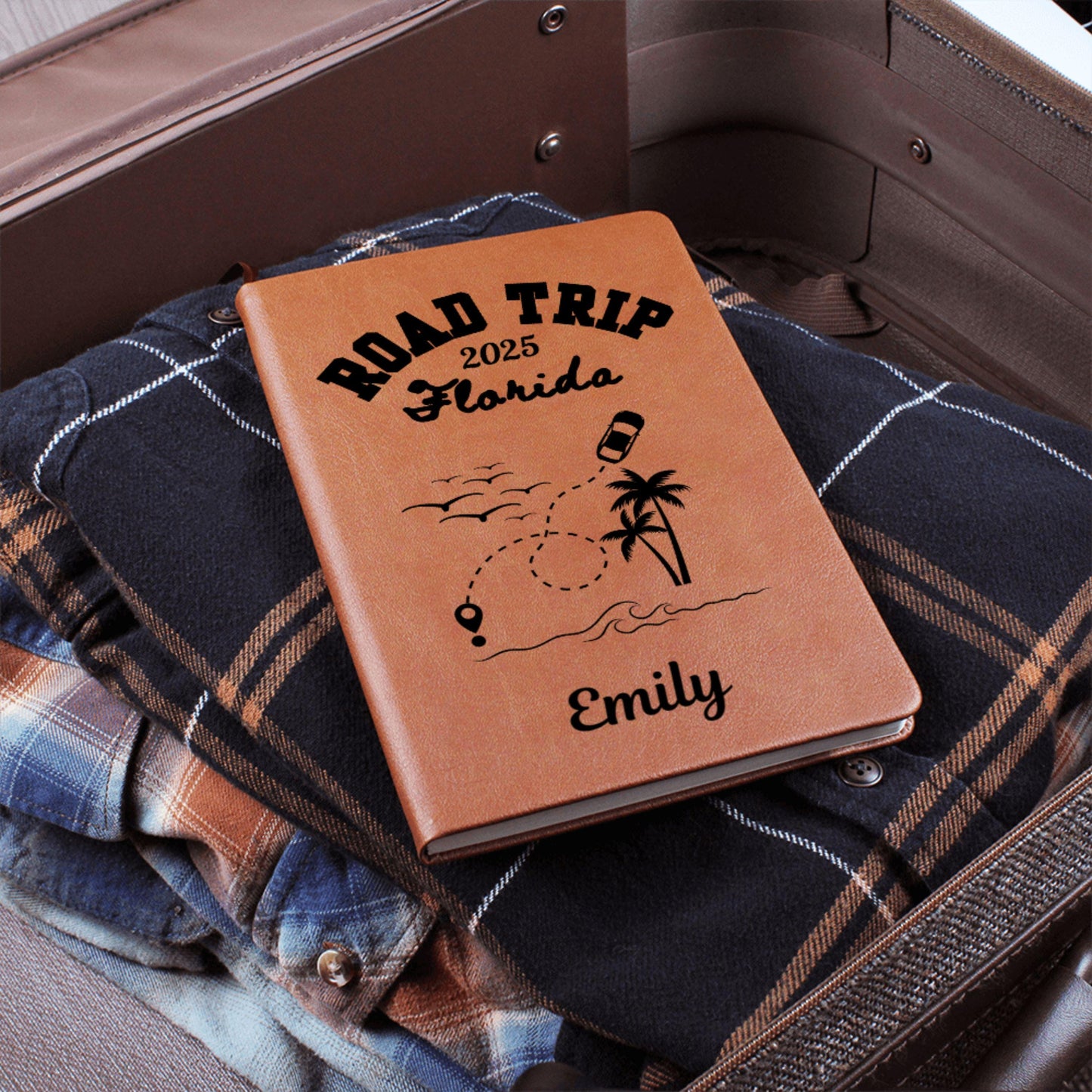 Florida Road Trip Journal Personalized Travel Notebook Custom A5 Adventure Diary Gift Travel Memory Book for Him Her Vacation Planner
