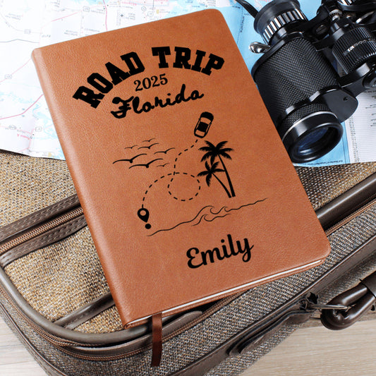 Florida Road Trip Journal Personalized Travel Notebook Custom A5 Adventure Diary Gift Travel Memory Book for Him Her Vacation Planner