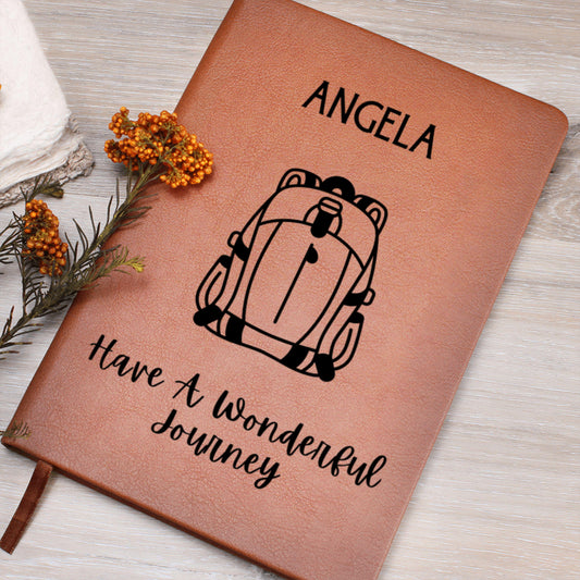 Personalized Backpacker Travel Journal Custom Name Adventure Notebook Gift for Travelers Hikers Gap Year Students Safe Journey Keepsake