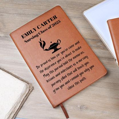 Personalized Nurse White Coat Ceremony Journal Gift, Custom Name Journal for Nursing Student, RN Graduation Keepsake, Future Nurse Gift Idea