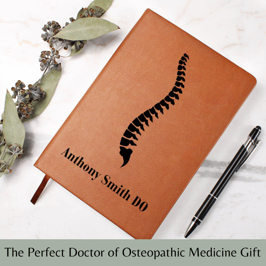 DO Journal Personalized Gift, Custom Name Doctor Notebook, Osteopathic Medical Student Graduation Gift, White Coat Ceremony Keepsake