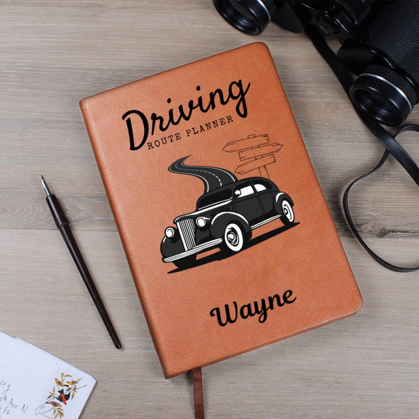 Driving Route Planner Journal Personalized Road Trip Notebook Custom Travel Log Gift for Drivers Road Trip Keepsake Car Journey Organizer
