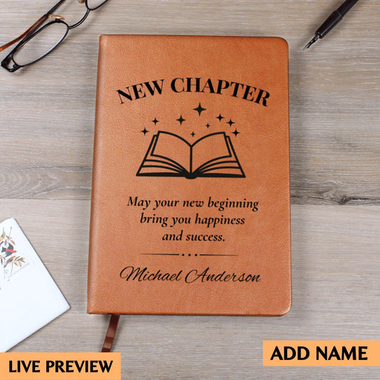 New Chapter Journal Custom Going Away Gift for Coworker Boss Leaving Gift Personalized Retirement Farewell Present New Job Gift for Him Her