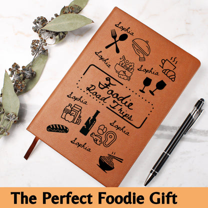 Foodie Road Trip Journal Food Journal Road Trip Diary Travel Notebook Custom Chef Gift for Food Lover Culinary Memory Book Adventure Log