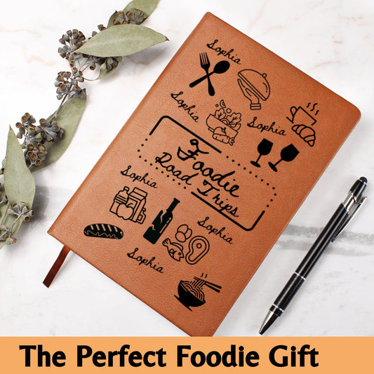 Foodie Road Trip Journal Food Journal Road Trip Diary Travel Notebook Custom Chef Gift for Food Lover Culinary Memory Book Adventure Log